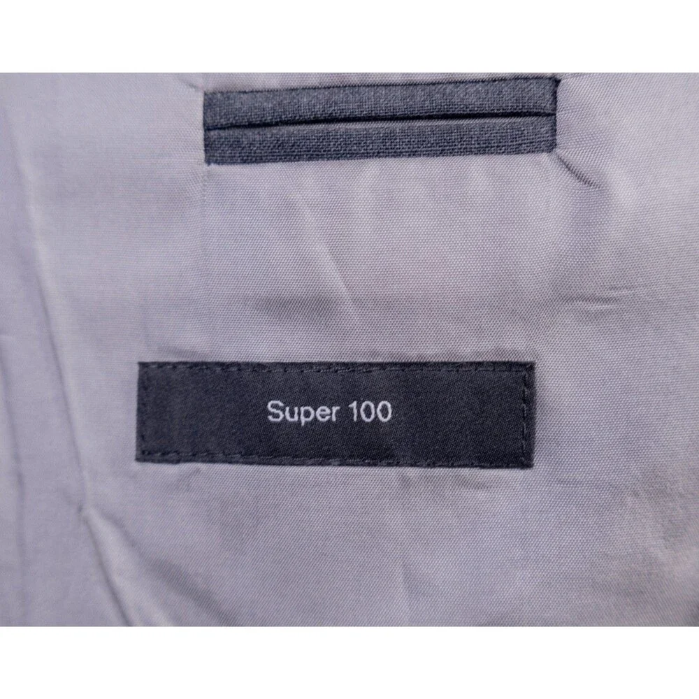 BOSS Hugo Boss Suit Jacket Sport Coat Blazer Sz 40R Super 100 Wool 2-Button